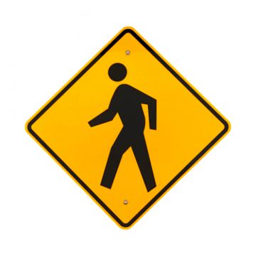 MUTCD W11-2 24" Crosswalk Sign